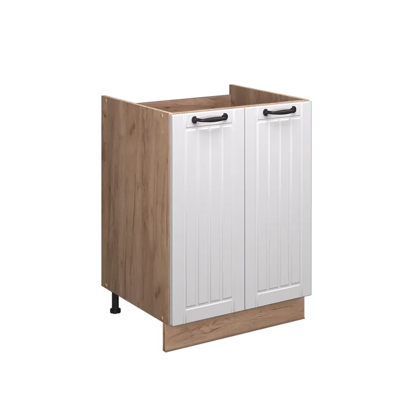 Skříňka pod dřez Fame-Line Bílý venkovský dům/Zlatý mocný dub 60 cm Vicco Super Cena