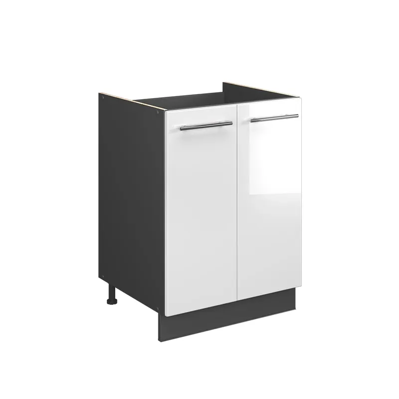 Skříňka pod dřez Fame-Line Bílá vysoký lesk/Antracit 60 cm Vicco Cenově Výhodný