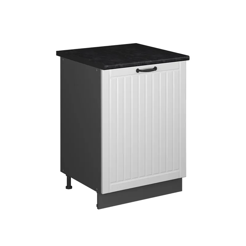 Spodní skříňka kuchyňské linky Fame-Line Bílý venkovský dům/Antracit 60 cm 1 dvířka s pracovní deskou Vicco Poslední Šance