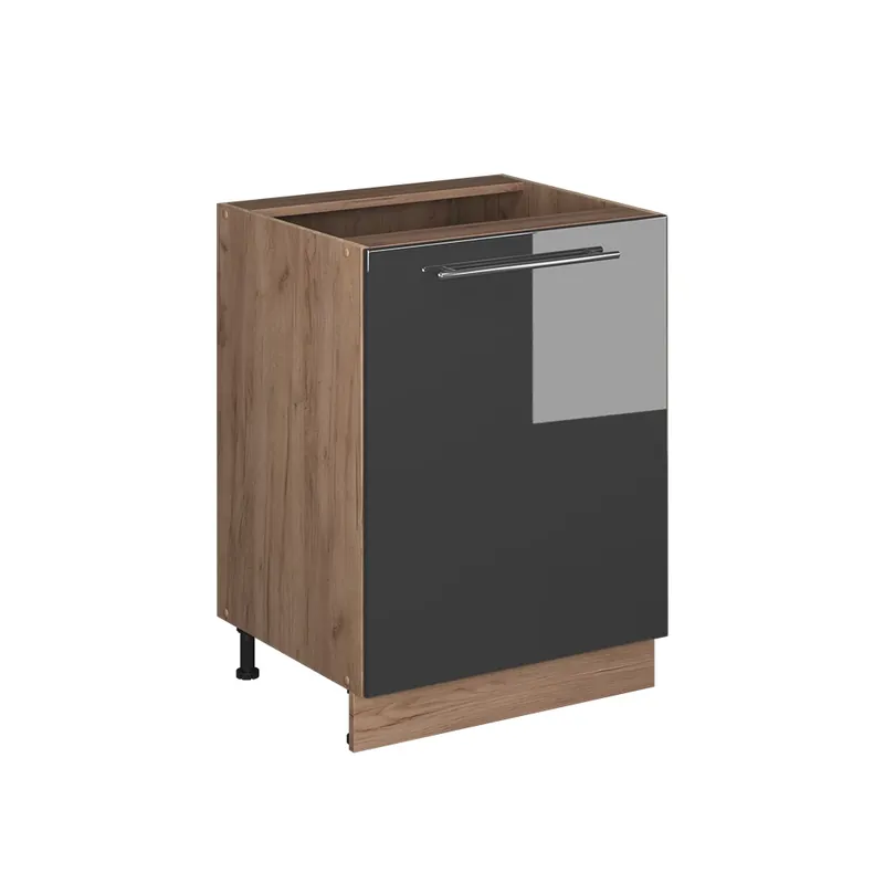 Koupit Online Spodní skříňka kuchyňské linky Fame-Line Antracitový vysoký lesk/Zlatý mocný dub 60 cm 1 dvířka bez pracovní desky Vicco