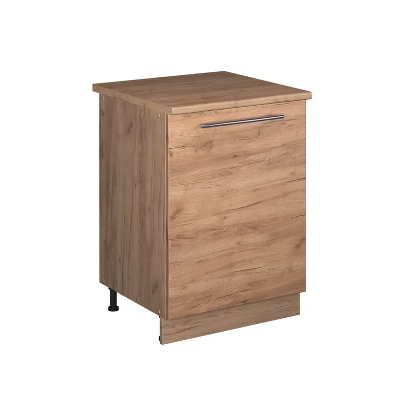 Spodní skříňka kuchyňské linky Fame-Line Zlatý mocný dub/Zlatý mocný dub 60 cm 1 dvířka s pracovní deskou Vicco Dokud Zásoby Vydrží
