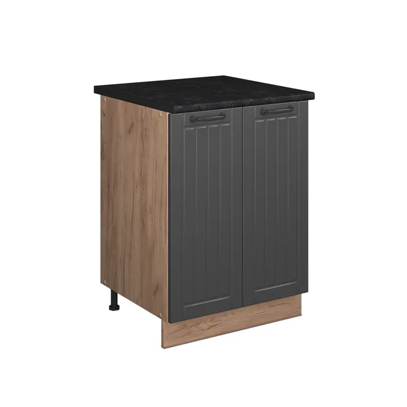 Cenově Výhodný Skříňka pod dřez Fame-Line Tmavě šedá/Zlatý mocný dub 60 cm Vicco
