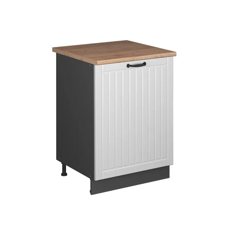 Spodní skříňka kuchyňské linky Fame-Line Bílý venkovský dům/Antracit 60 cm 1 dvířka s pracovní deskou Vicco Sezónní Sleva