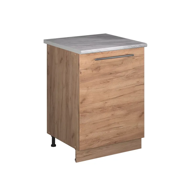 Novinka Spodní skříňka kuchyňské linky Fame-Line Zlatý mocný dub/Zlatý mocný dub 60 cm 1 dvířka s pracovní deskou Vicco