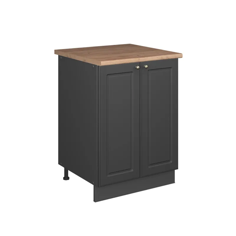 Značkový Skříňka pod dřez Fame-Line Anthrazit-Gold Landhaus/Antracit 60 cm Vicco