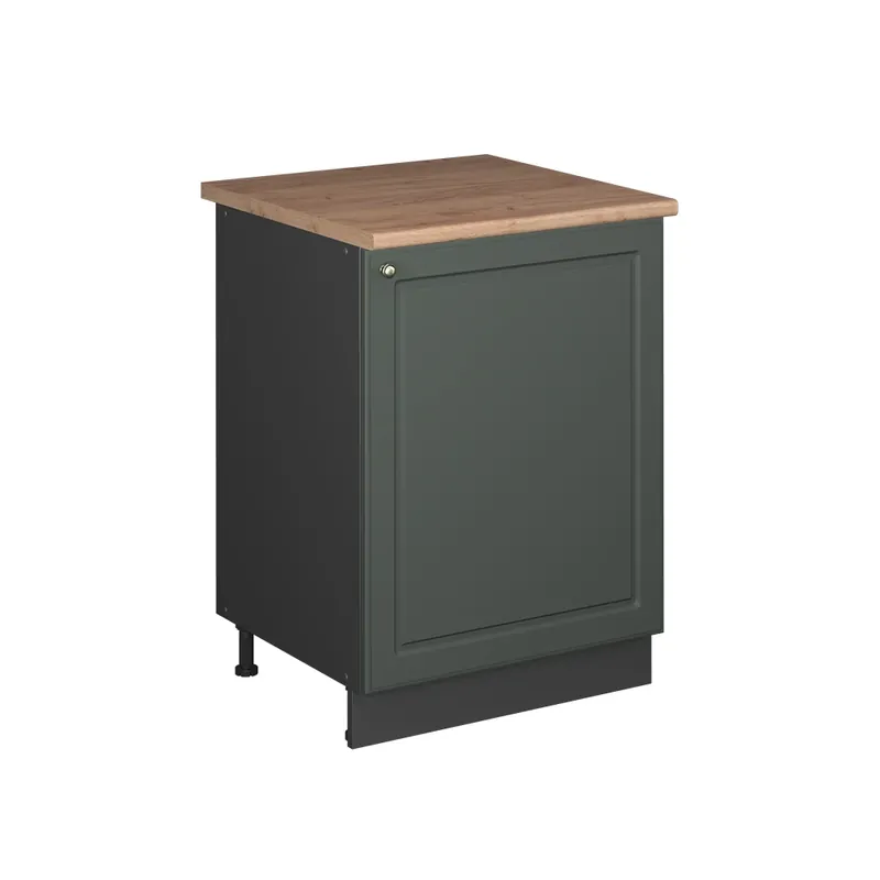 Spodní skříňka kuchyňské linky Fame-Line Zelená zlatá země/Antracit 60 cm 1 dvířka s pracovní deskou Vicco Must-Have