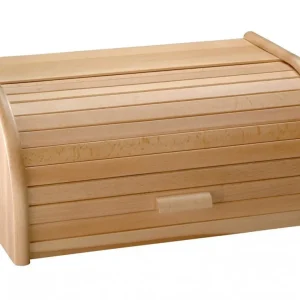 Dřevěný chlebník s rolovacím víkem, 30,5 x 15,5 x 20,5 cm Výprodej