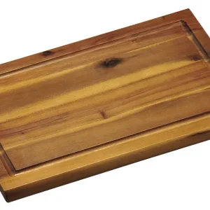 Nová Kolekce Krájecí prkénko s dřážkou akátové dřevo 31 x 21 cm