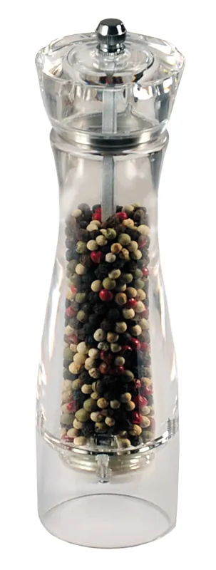 Mlýnek na pepř 20 cm, průhledný akryl Aktuální