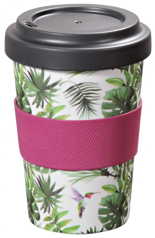 Kelímek na kávu melaminový s dekorem Tropické listy, 400 ml Super Cena