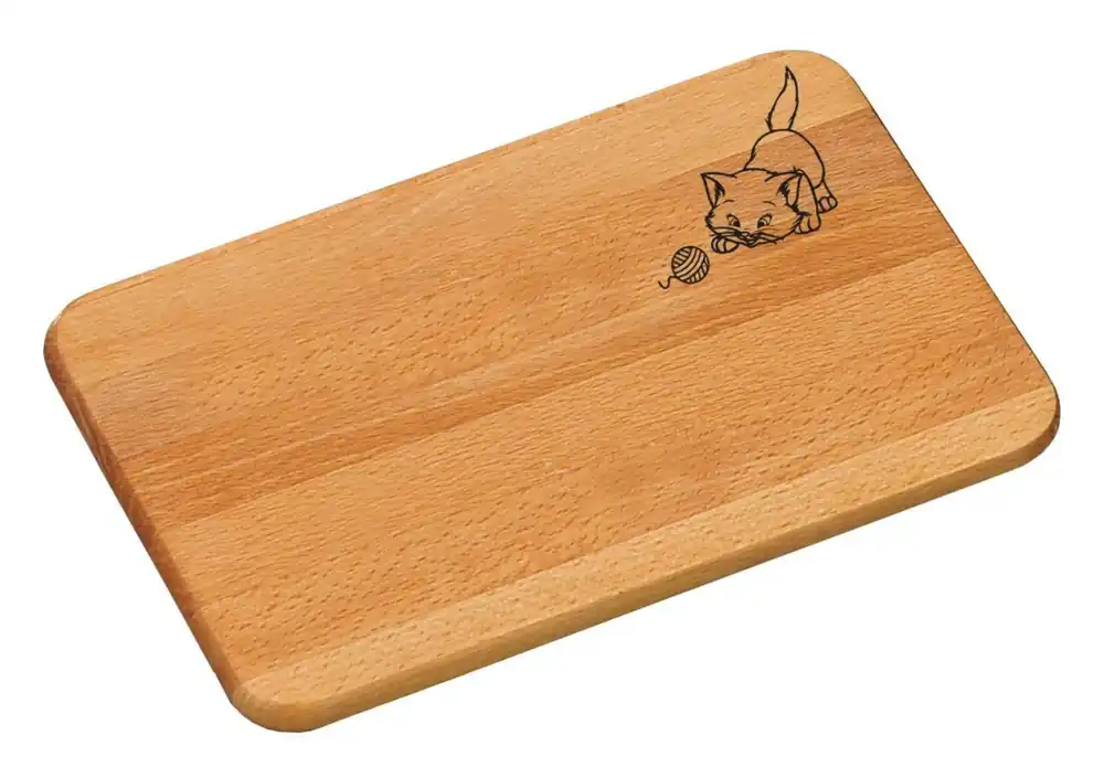 Tovární Cena Prkénko z buku, Kočka 23 x 15 cm