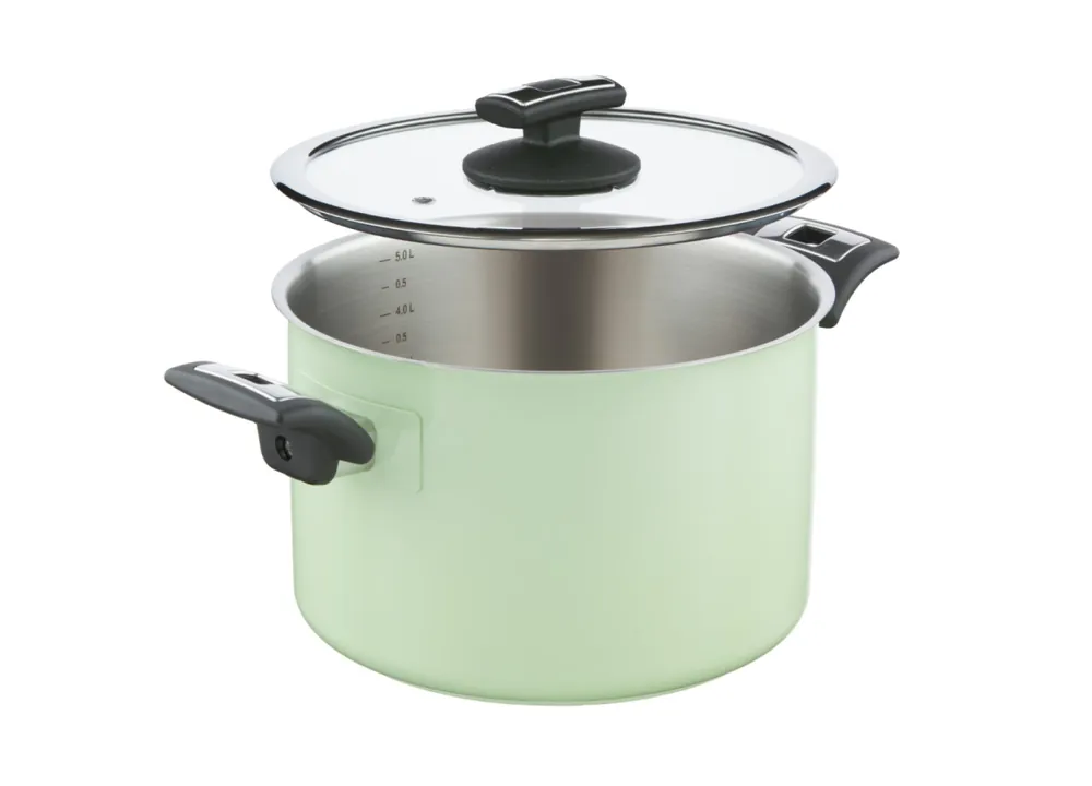 Pouze Dnes Hrnec Comfort Green s poklicí, průměr 22 cm, objem 5.5 l