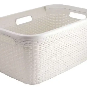 Cenově Výhodný Koš na čisté prádlo Curver Rattan Style 45 krémový