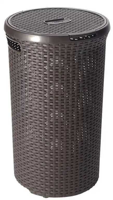 Pouze Dnes Koš na prádlo Curver Rattan 48 l kulatý hnědý