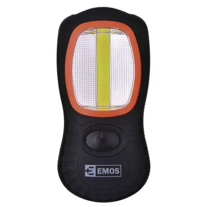 Odeslání Ihned LED svítilna plastová, 3W COB LED + 3x LED, na 3x AAA