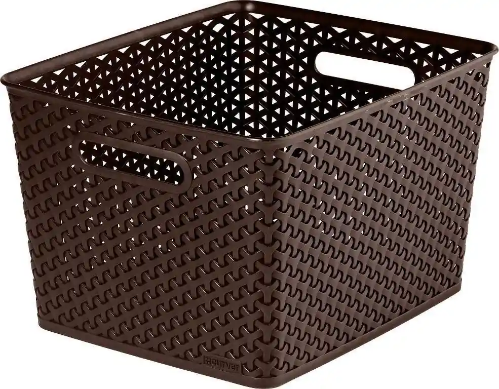 Výprodej MY STYLE box - L - tm. hnědý