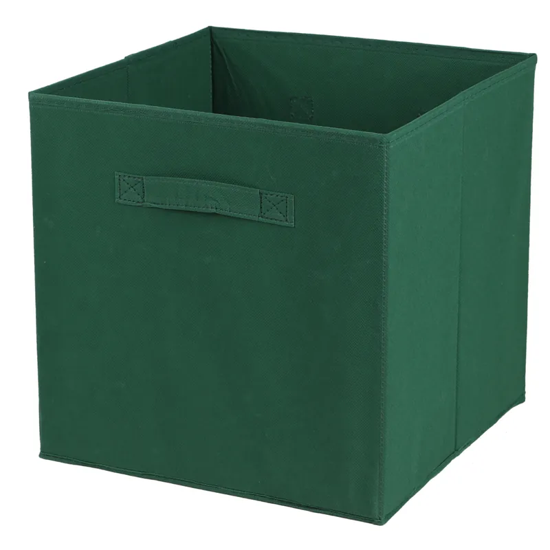 Cenová Bomba DOCHTMANN Box do kallaxu, úložný box textilní, tmavě zelený 31x31x31cm