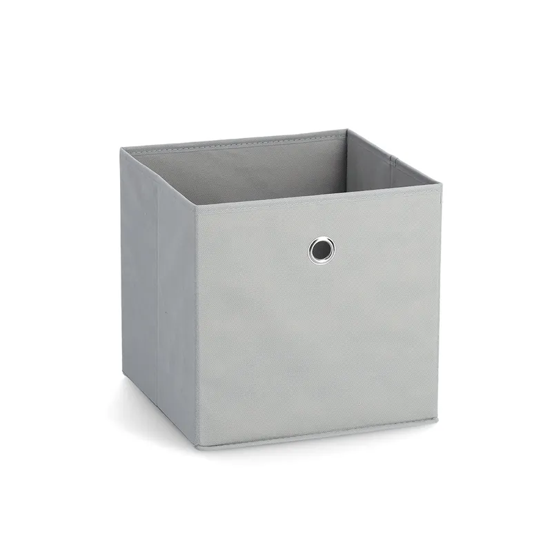 ZELLER Úložný box textilní šedý 28x28x28cm Akce