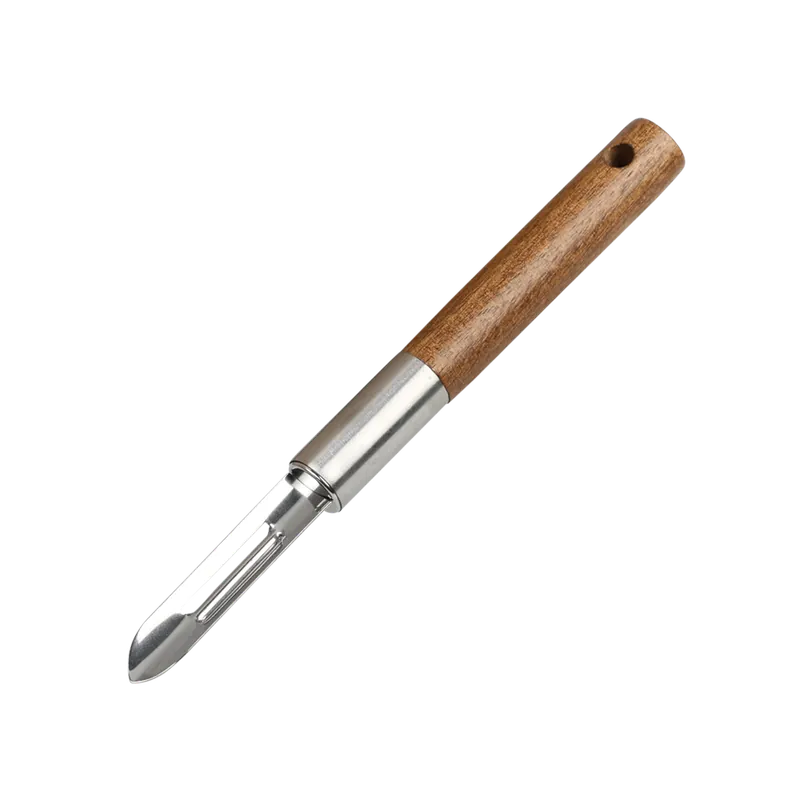 Autentický KESPER Kuchyňská škrabka z nerezu a akácie 20,2cm