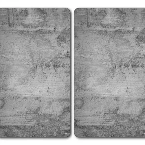 Multifunkční deska ze skla motiv Concrete 2 ks 50 x 28,5 cm Speciální Cena