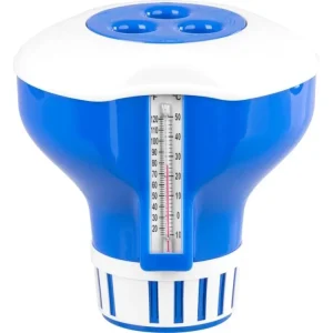 Autentický Plovák dávkovač na chlorové tablety 200g s teploměrem