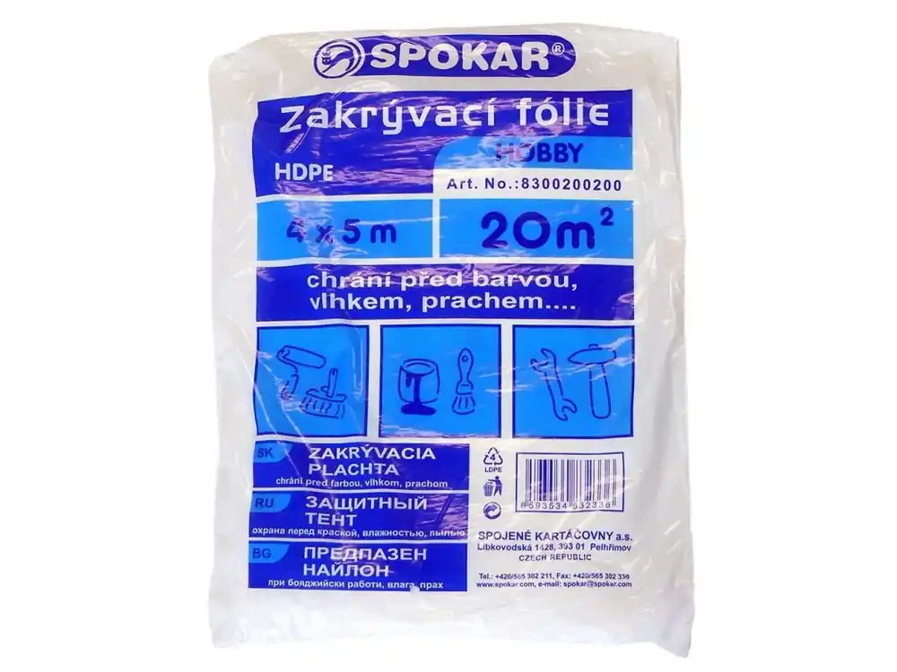 Aktuální Fólie zakrývací 4x5m, 5um HOBBY SPOKAR