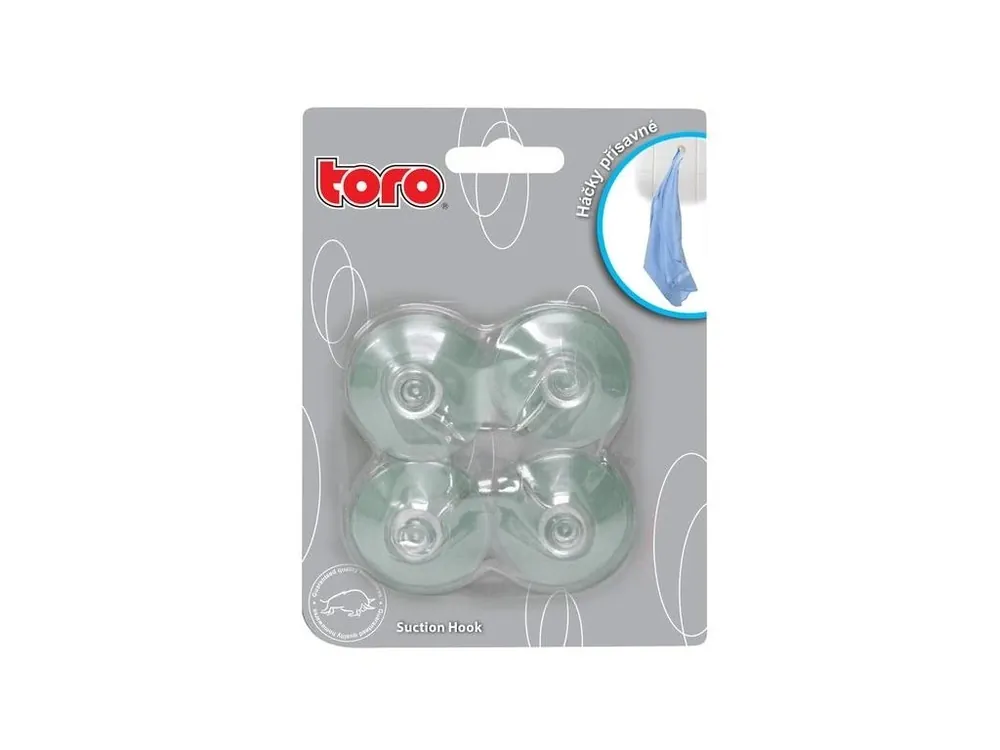 Háček na přísavce kov TORO 4ks Autentický