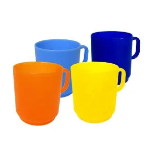 Hrnek dětský plast 250ml COLOR bez dekoru CZ, mix barev Sleva