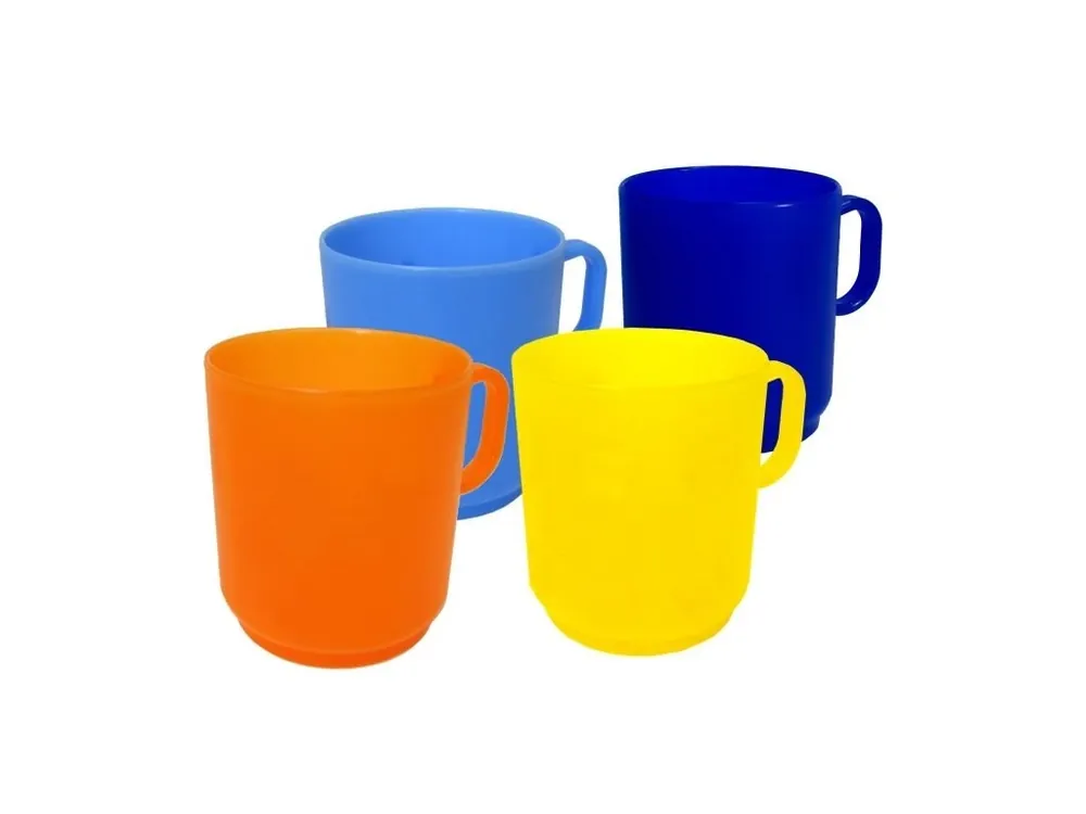 Hrnek dětský plast 250ml COLOR bez dekoru CZ, mix barev Sleva