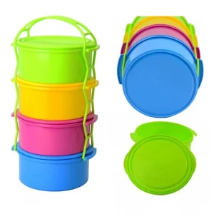 Autentický Jídlonosič plast 4x1,5L KOZÁČEK barevný