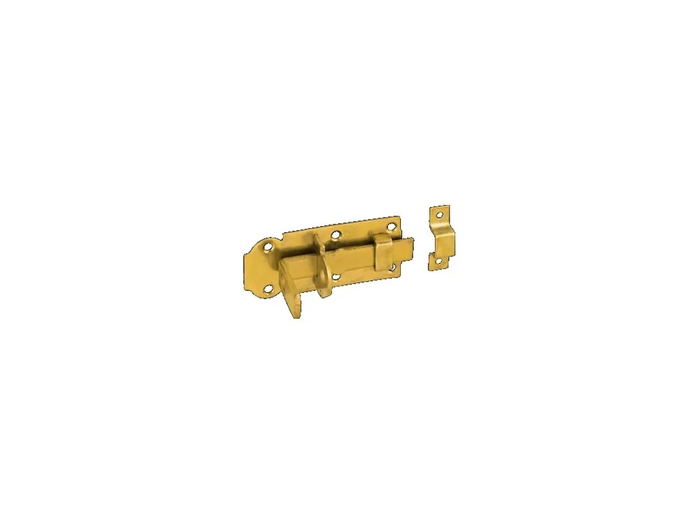 Tovární Cena Zástrč petlice 140x55mm s protikusem zamykací Zn žlutá
