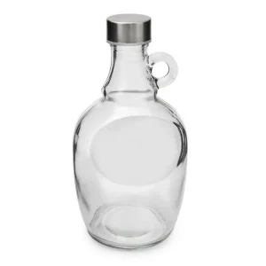 Demižon holý skleněný 1L ucho s uzávěrem INOX Akce