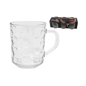 Aktuální Hrnek sklo 250ml KOSTKY 6ks