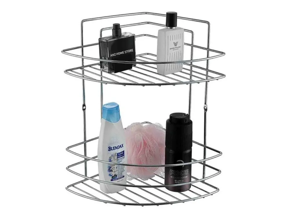 Polička koupelnová rohová 2 patra chrom 23x23x32cm ECE Top Prodej