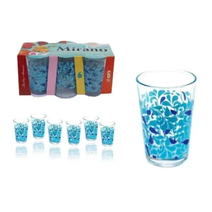 Novinka Sklenice 185ml MIRANO 6ks, mix dekor