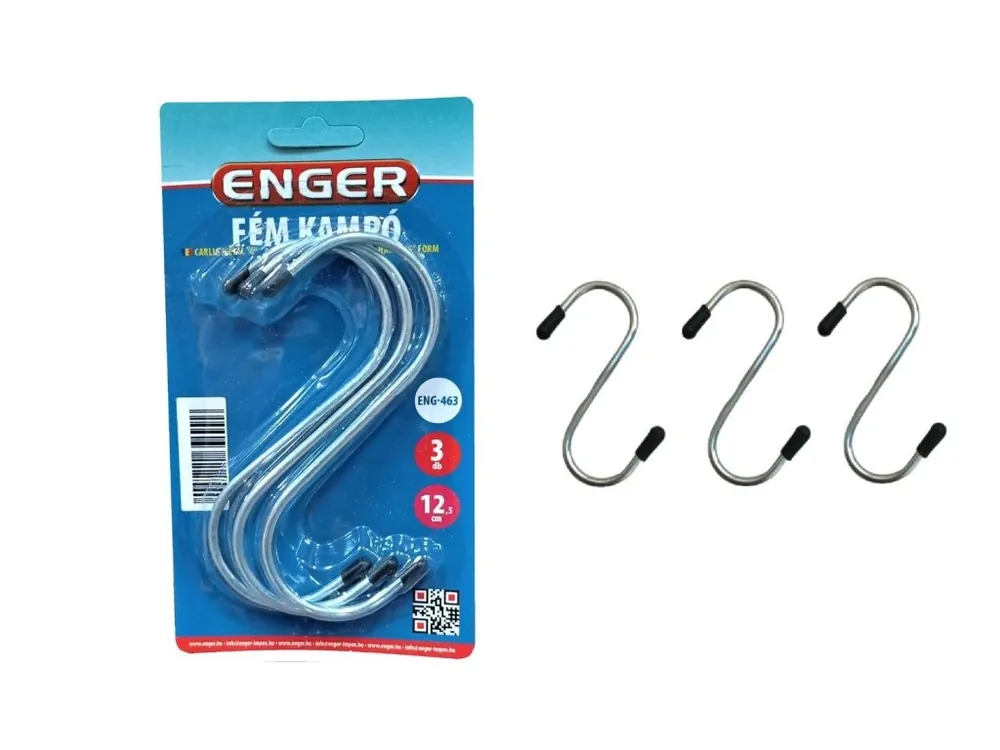Háček S chrom 12,5cm 3ks ENGER Autentický