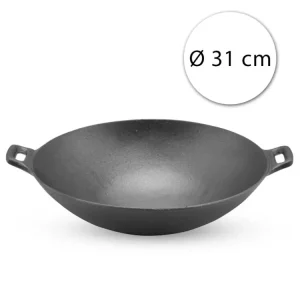 Finální Výprodej Pánev WOK litina ¤31cm PERFECT