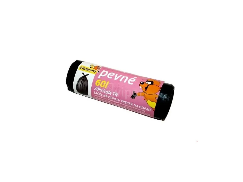 Horká Nabídka Pytle na odpad 60L/20ks, 60x70cm, 10µm, EKO HDPE černá