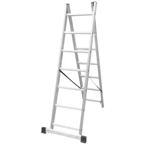 Rychlé Dodání Žebřík dvoudílný hliník 2x7 PROFI 150kg