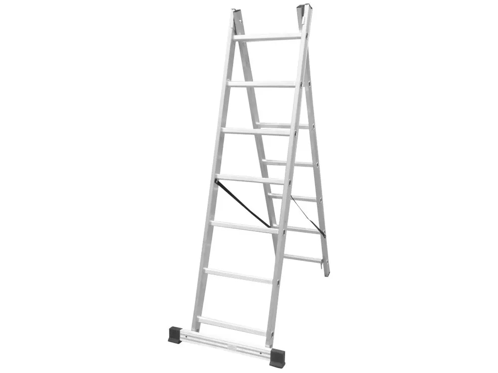 Rychlé Dodání Žebřík dvoudílný hliník 2x7 PROFI 150kg
