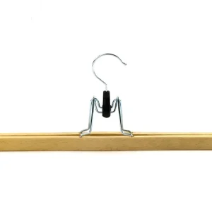 Akční Nabídka Ramínko dřevo na sukně/kalhoty se skřipcem lakované 35cm CZ