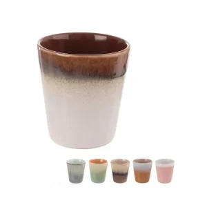 Zlevněný Hrnek kamenina 200ml cappuccino STONE, mix barev