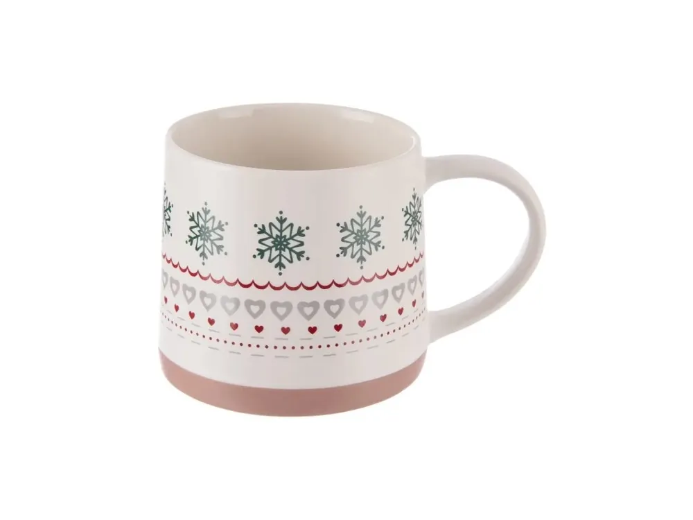 Hrnek porcelán 400ml Vánoce Vločka Víkendová Akce