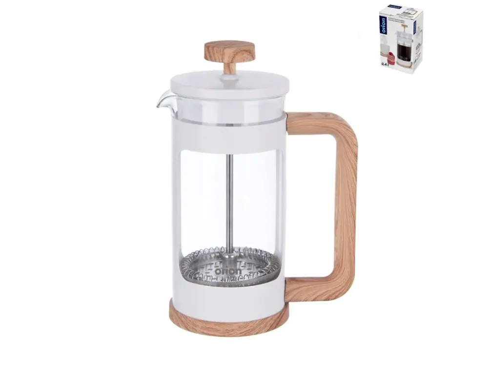 Výprodej Konvice french press 400ml sklo/PH/nerez s filtrem WHITELINE