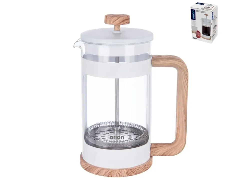 Nová Kolekce Konvice french press 650ml sklo/PH/nerez s filtrem WHITELINE