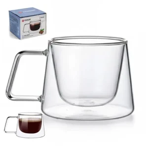 Hrnek sklo 150ml dvoustěnný ucho TRG-49 Aktuální