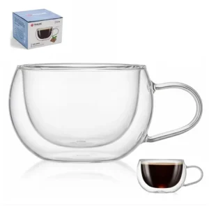 Akce Hrnek sklo 250ml dvoustěnný ucho TRG-50