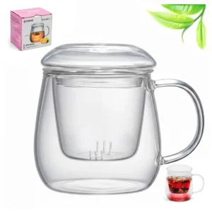 Autentický Hrnek sklo 350ml s filtrem a víčkem TRG5001