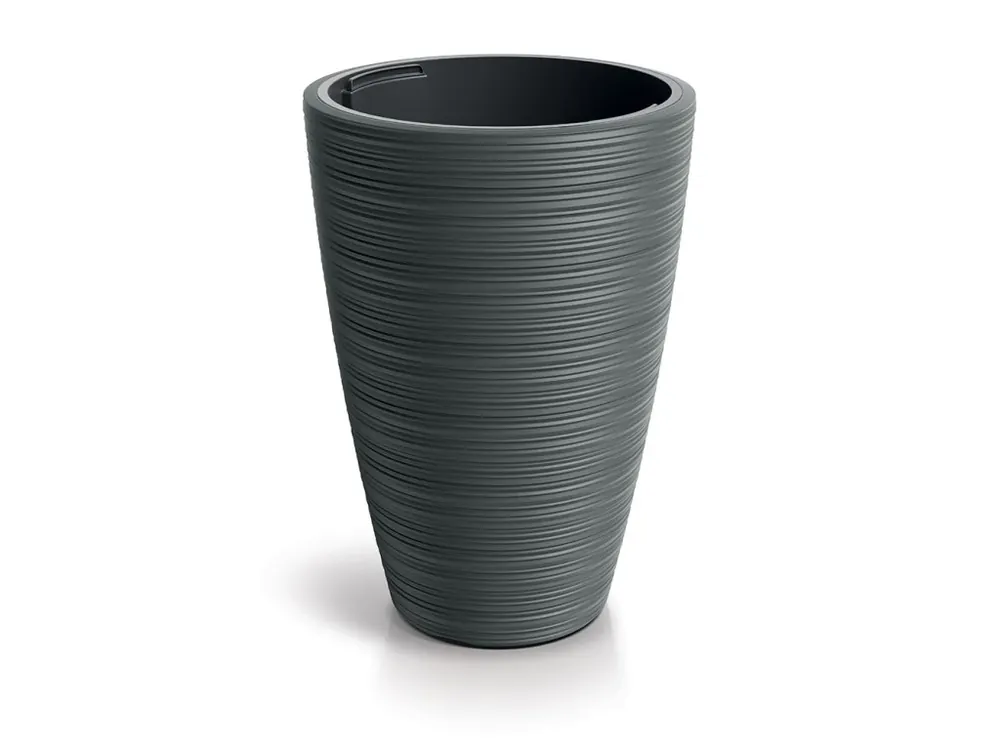 Tovární Cena Květináč VENA ROUND 34,9cm tmavě šedá