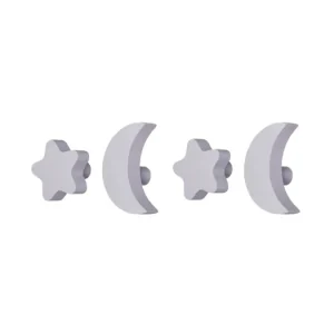 Háčky Stars and Moons hooks Lilac - set 4 ks Objednat Nyní